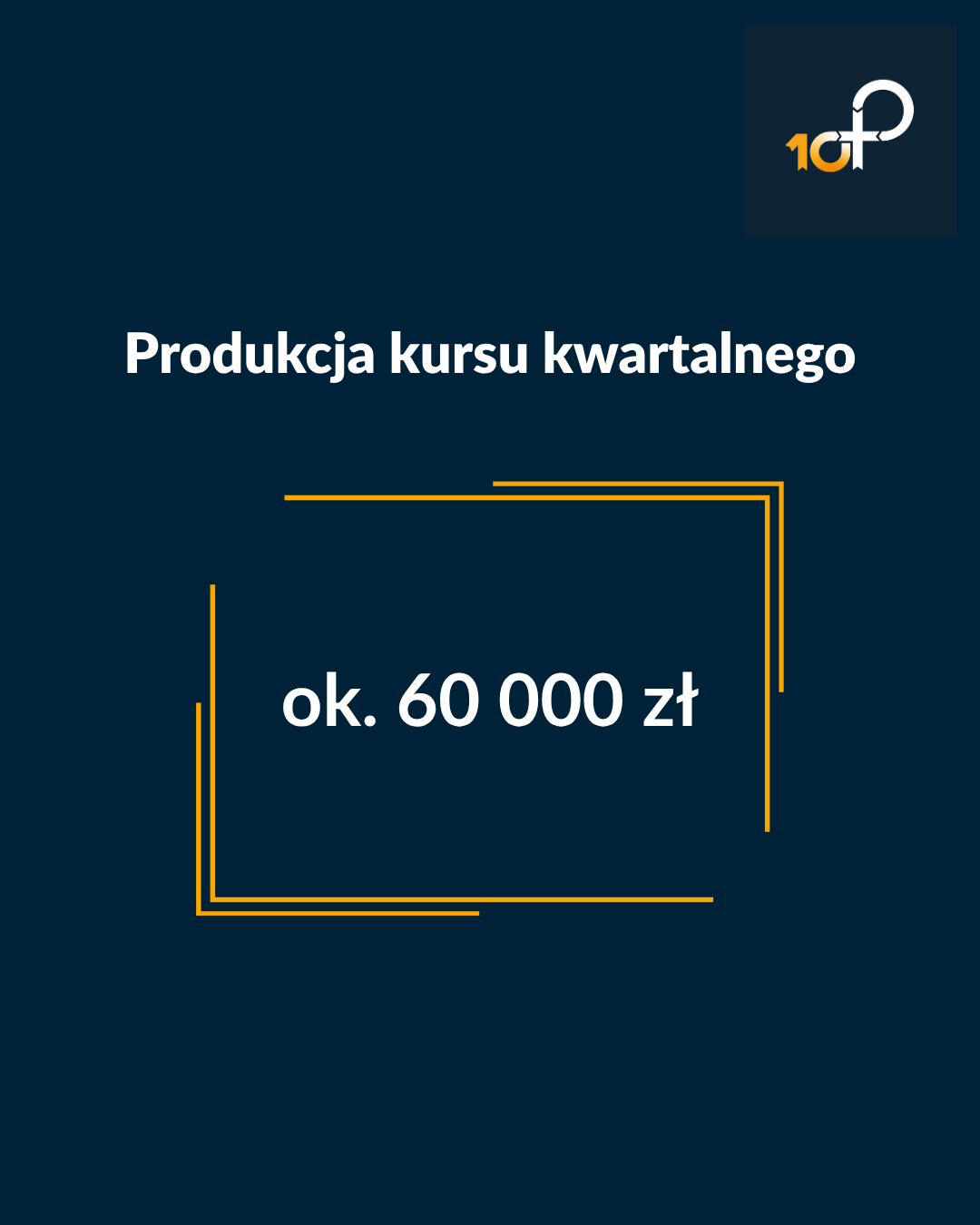 Koszt produkcji kursu kwartalnego Pogłębiarki – ok. 60 000 zł